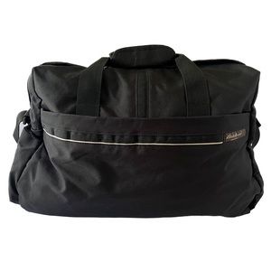 EDDIE BAUER Black Duffel Travel Bag w/ Shoulder Straps 17x12x8 Multiple Pockets